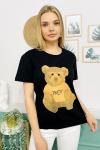 144764 B Yaka Baskili Tshirt